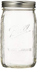 Clear Quart (32oz) Wide Mouth Mason Jar 12-pack K605