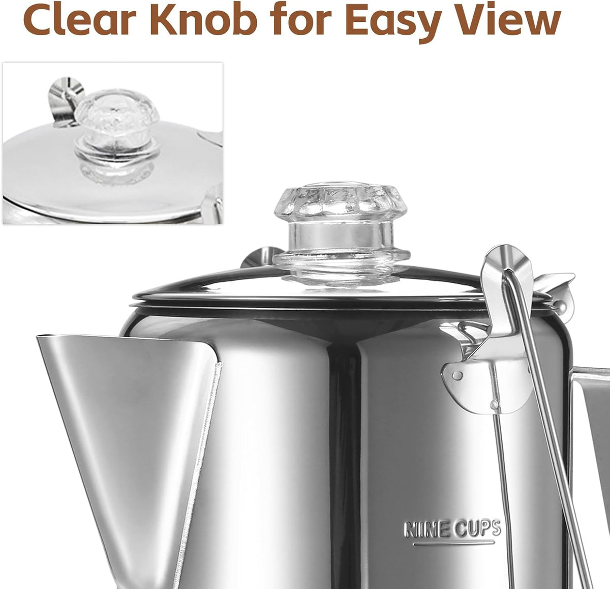 1.2L Stainless Steel Coffee Percolator H463