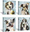 Abstract Dog Canvas Print 16'' x 16'' 4 Panels D61588