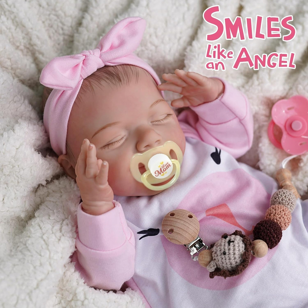 20 Inch Soft Body Realistic Baby Doll with Clothes Accessories Feeding Kit Y297