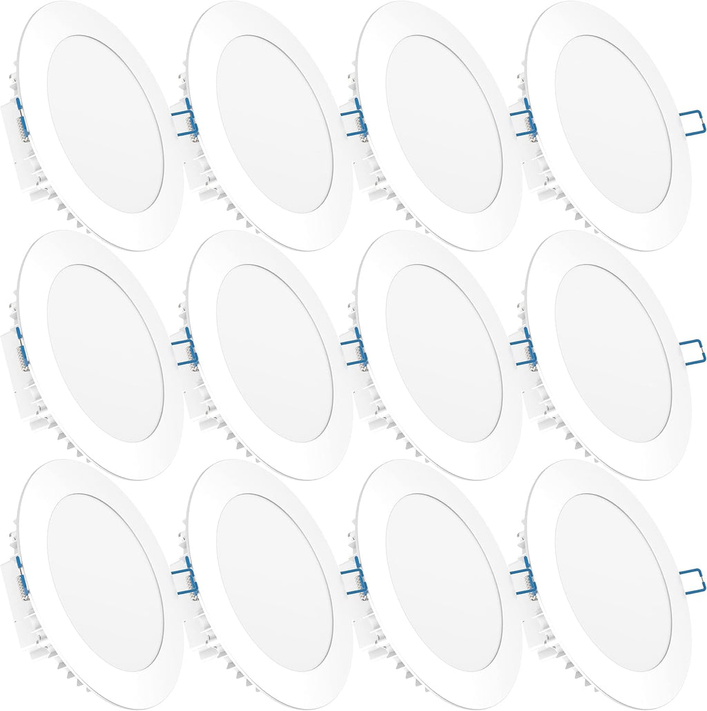 12 Pack 4 Inch Ultra Thin LED Recessed Lighting, 5000K Daylight, Dimmable O910467