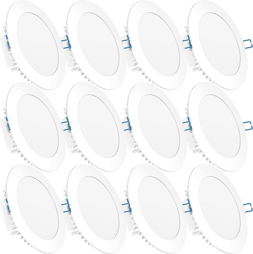 12 Pack 4 Inch Ultra Thin LED Recessed Lighting, 5000K Daylight, Dimmable O910467