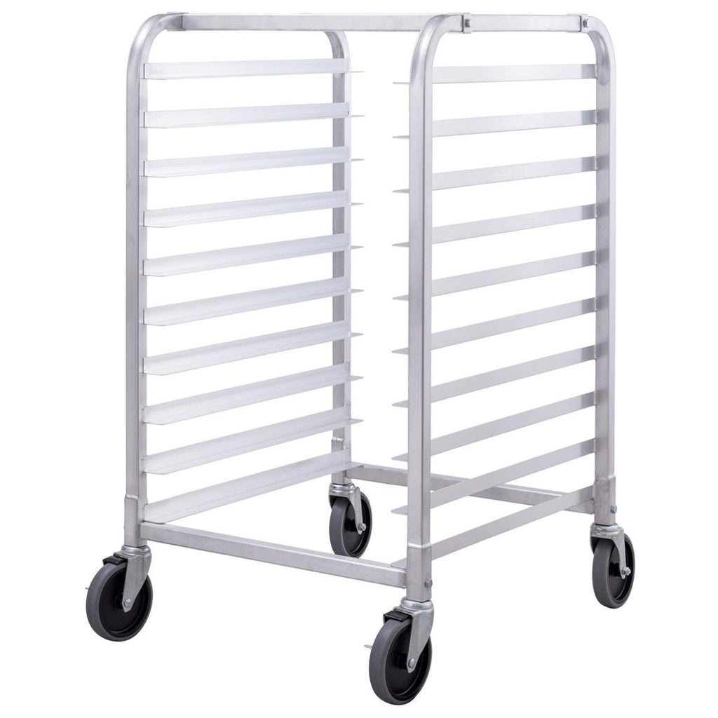 10 Tier Aluminum Bakery Rack with Lockable Casters P52893