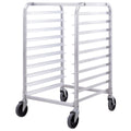 10 Tier Aluminum Bakery Rack with Lockable Casters P52893