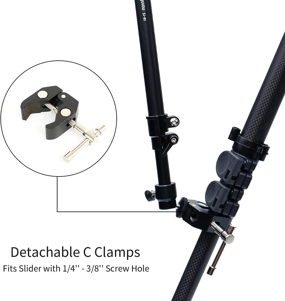 Camera Slider Support Arm Adjustable Length 23”-37.5” Pack-2 Z760