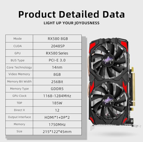 RX 580 Graphics Card, 8GB, GDDR5, 256 Bit, PCI Express 3.0 B438