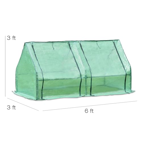 6 ft. x 3 ft. x 3ft. Mini Greenhouse with 2 Zipper Doors Q96114