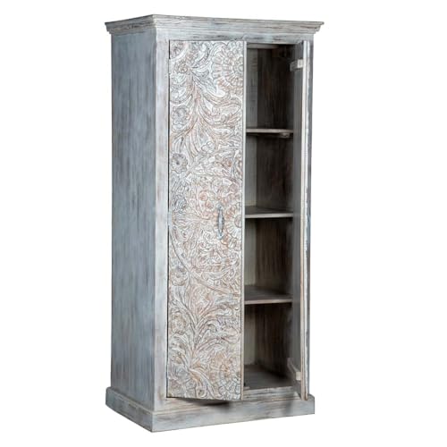 White Solid Wood Wardrobe B839240