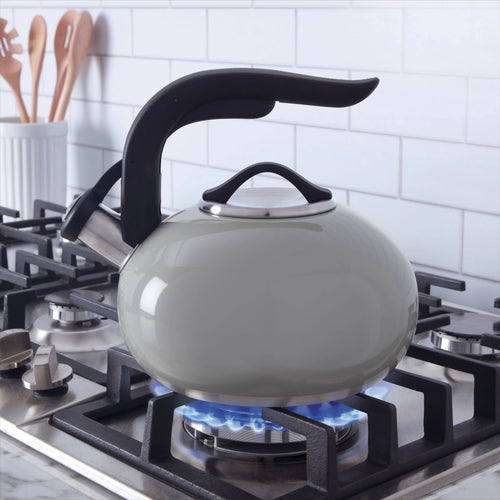 1.8-quart Light Grey Stainless Steel Tea Kettle J56163