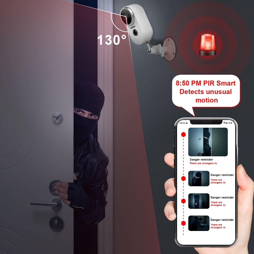 1080P HD Wireless Rechargeable Battery Powered WiFi Security Camera H72889