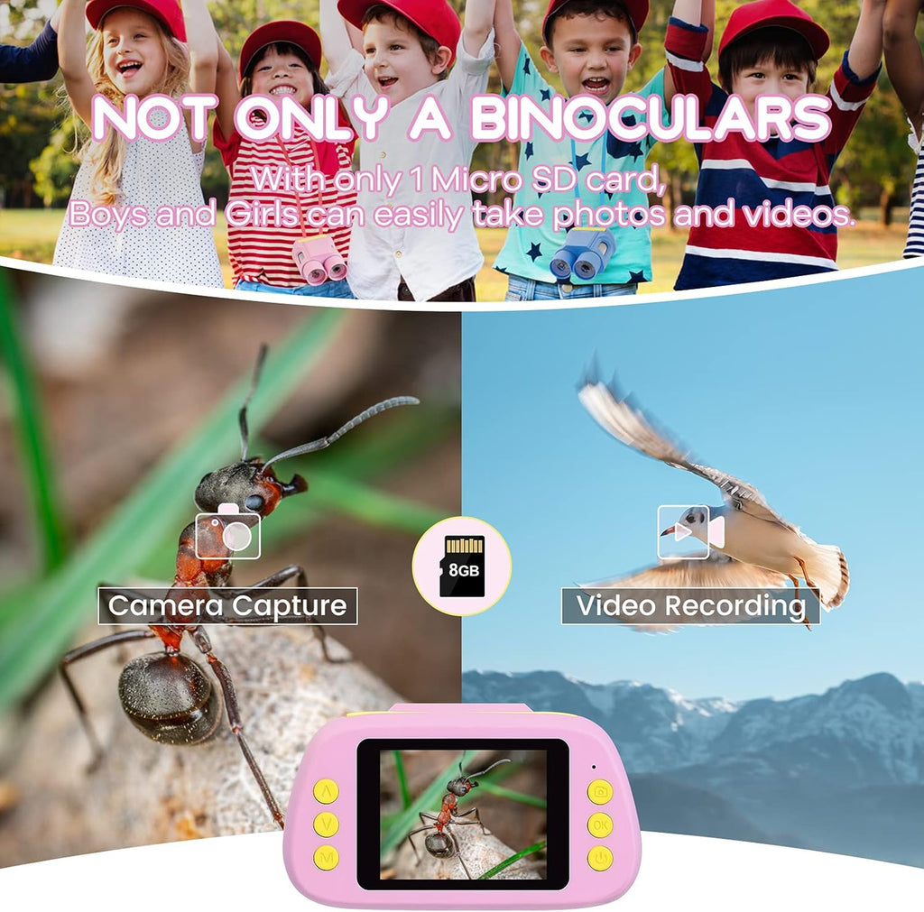 Portable Handheld Kids Microscope 2 LCD Pink N3027