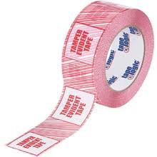 Security Tape Tamper Evident 2.5 Mil Red/White Q9701