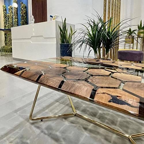 Large Epoxy Resin Dining Table (108 x 36 Inches) X828