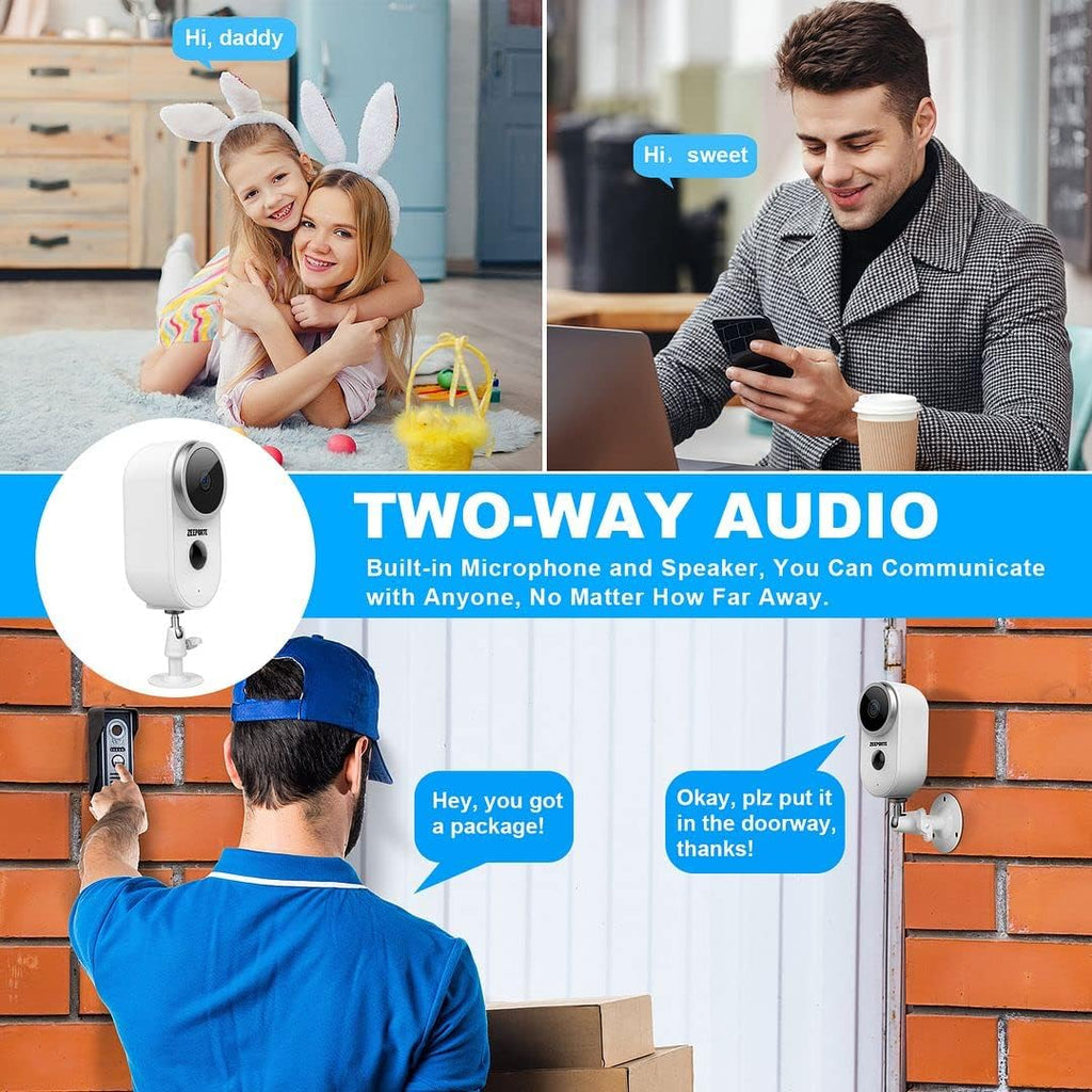 1080P HD Wireless Rechargeable Battery Powered WiFi Security Camera H72889