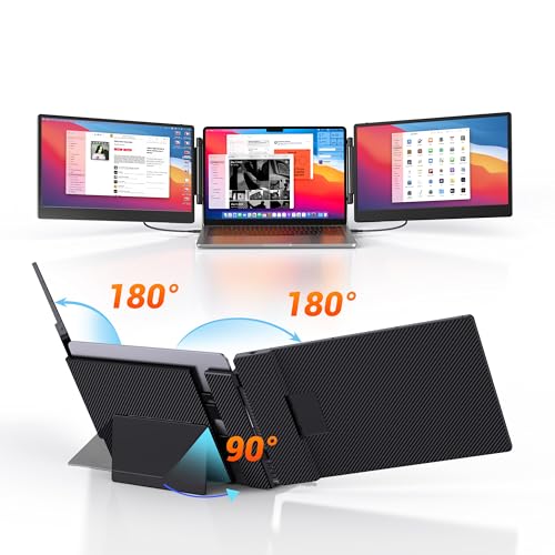 15.6" FHD 1080P IPS Triple Portable Monitor with Built-in Stand and Dual Speakers I9769