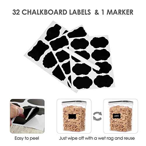 32pcs Airtight Food Storage Containers Set, BPA Free Plastic U7281