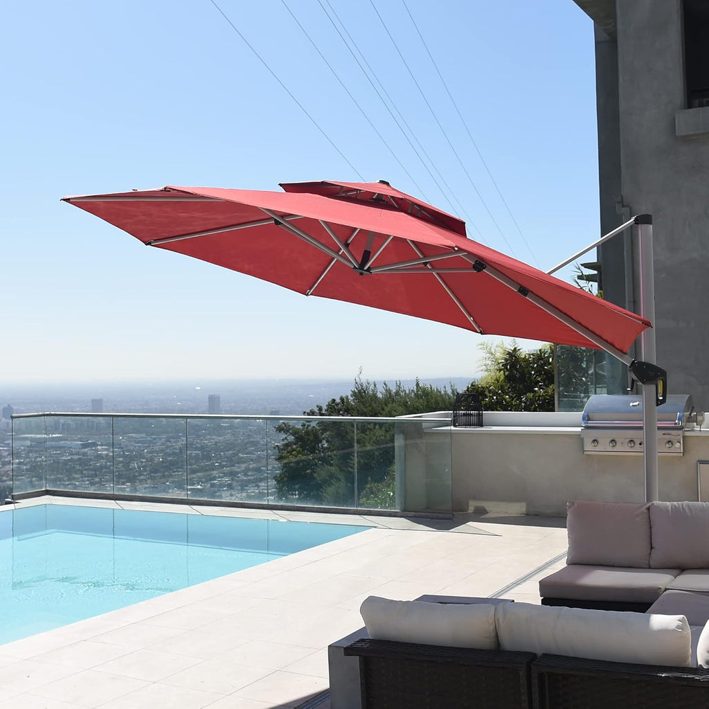 10 Feet Outdoor Round Cantilever Umbrella V910