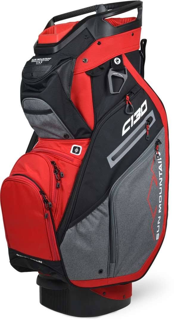 Black/Charcoal/White/Red Cart Bag F212