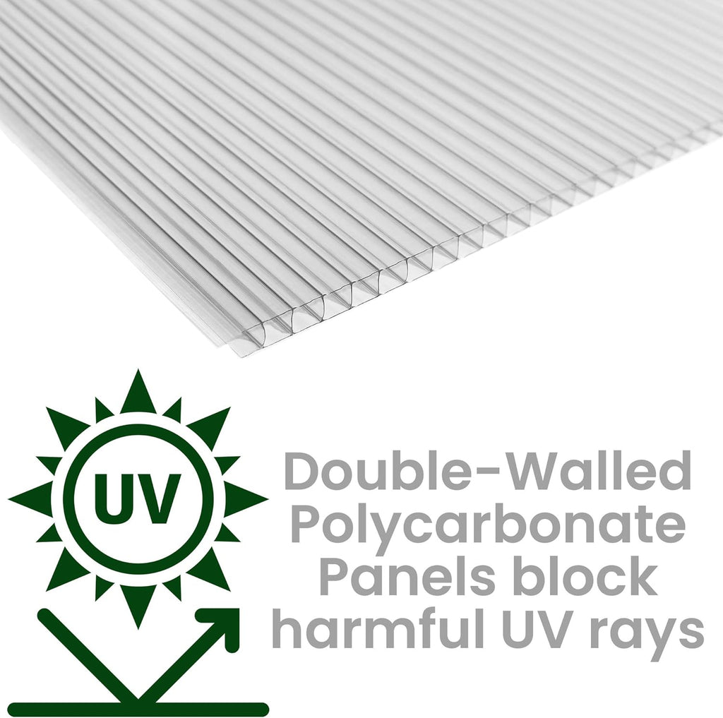 8 x 6-Ft. Polycarbonate Walk-in Greenhouse N809
