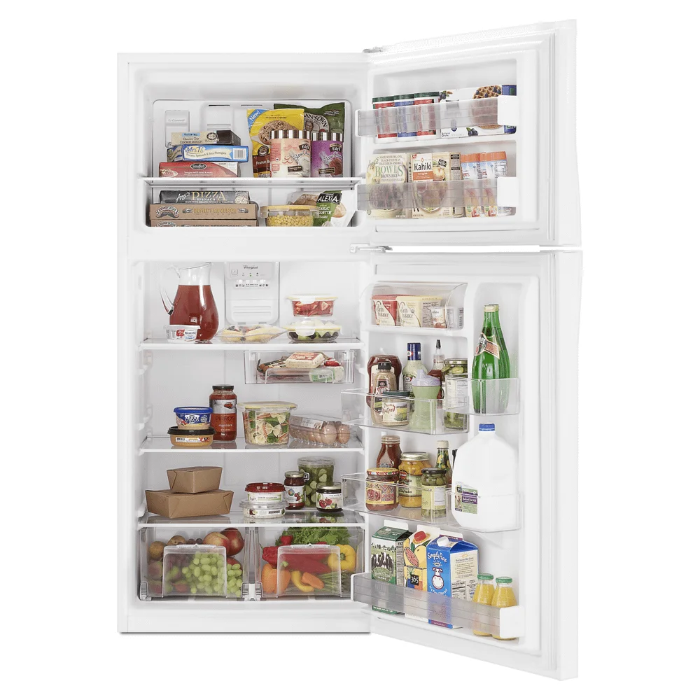 Top Freezer Freestanding Refrigerator Stainless Steel Q364