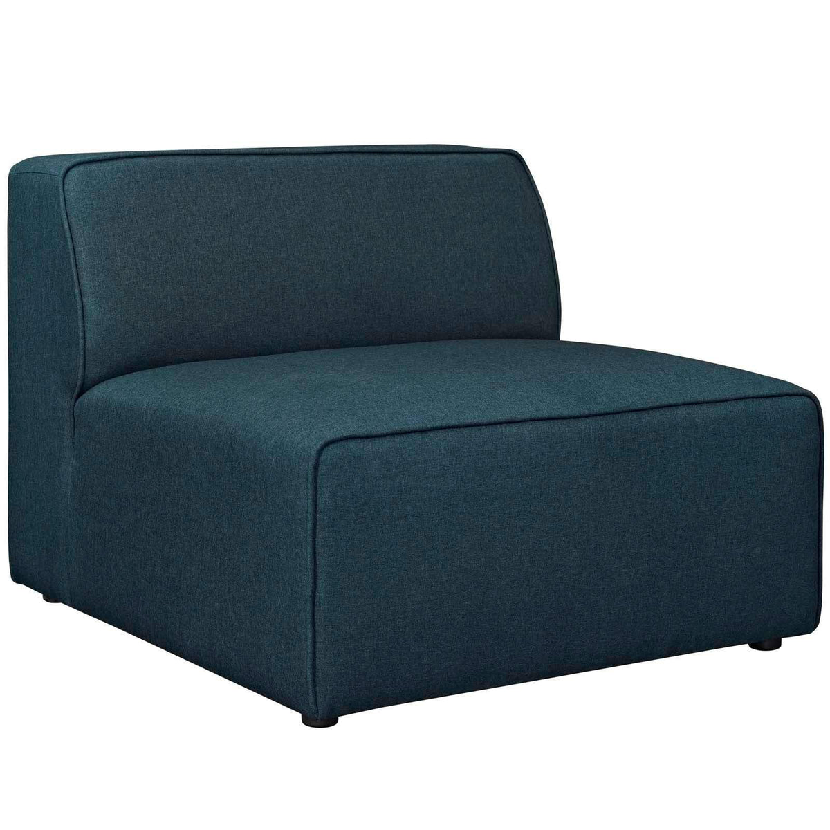 Blue 5 Piece Upholstered Fabric Sectional Sofa Set N4398