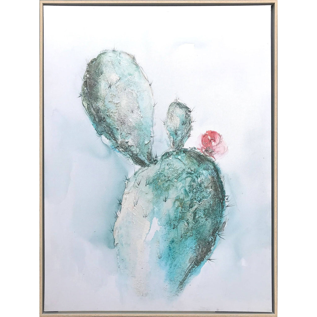 Coral Cactus Hand Painted Giclee Z691