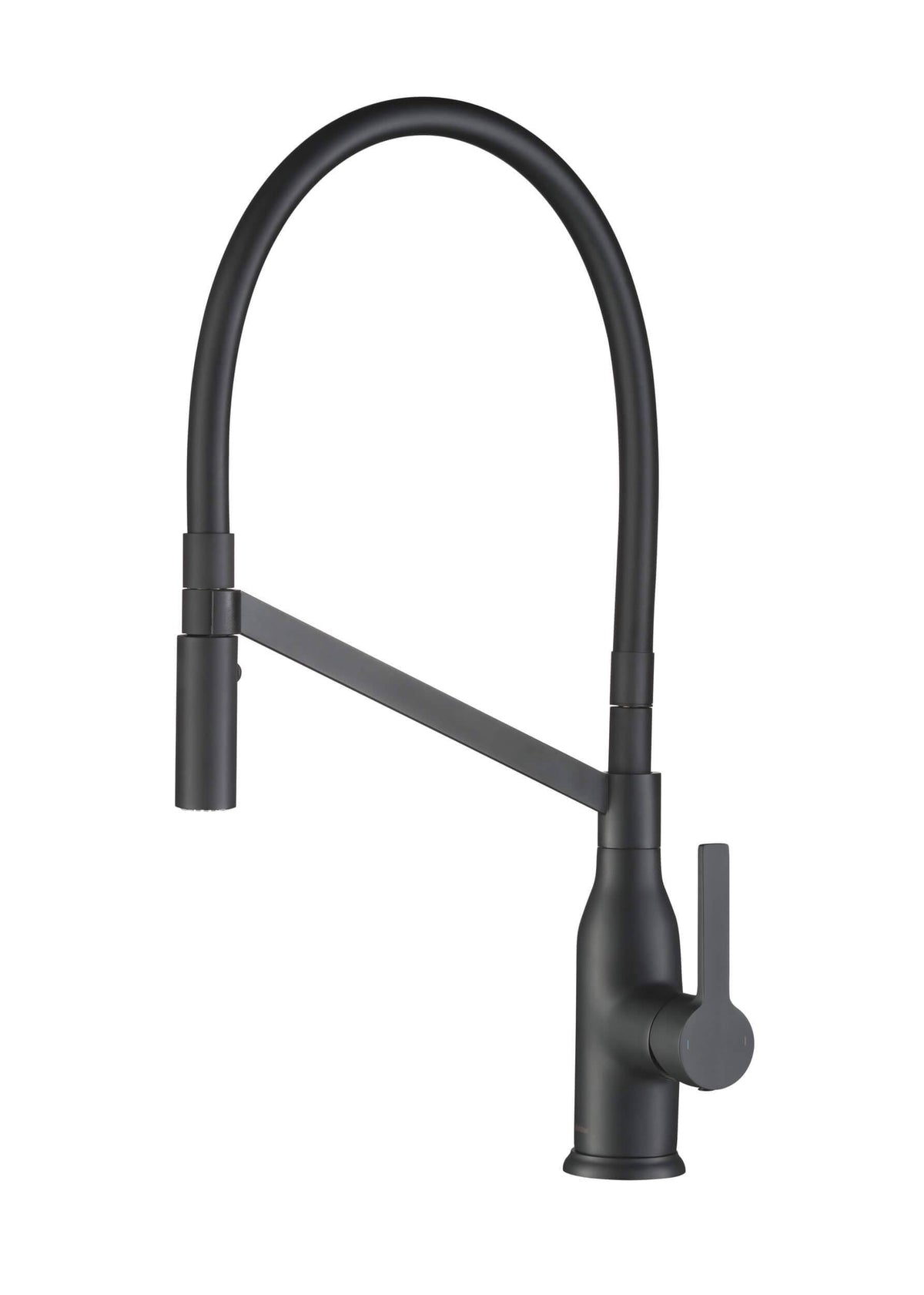 Matte Black Gooseneck Single Lever Kitchen Faucet with Spray Head R16359