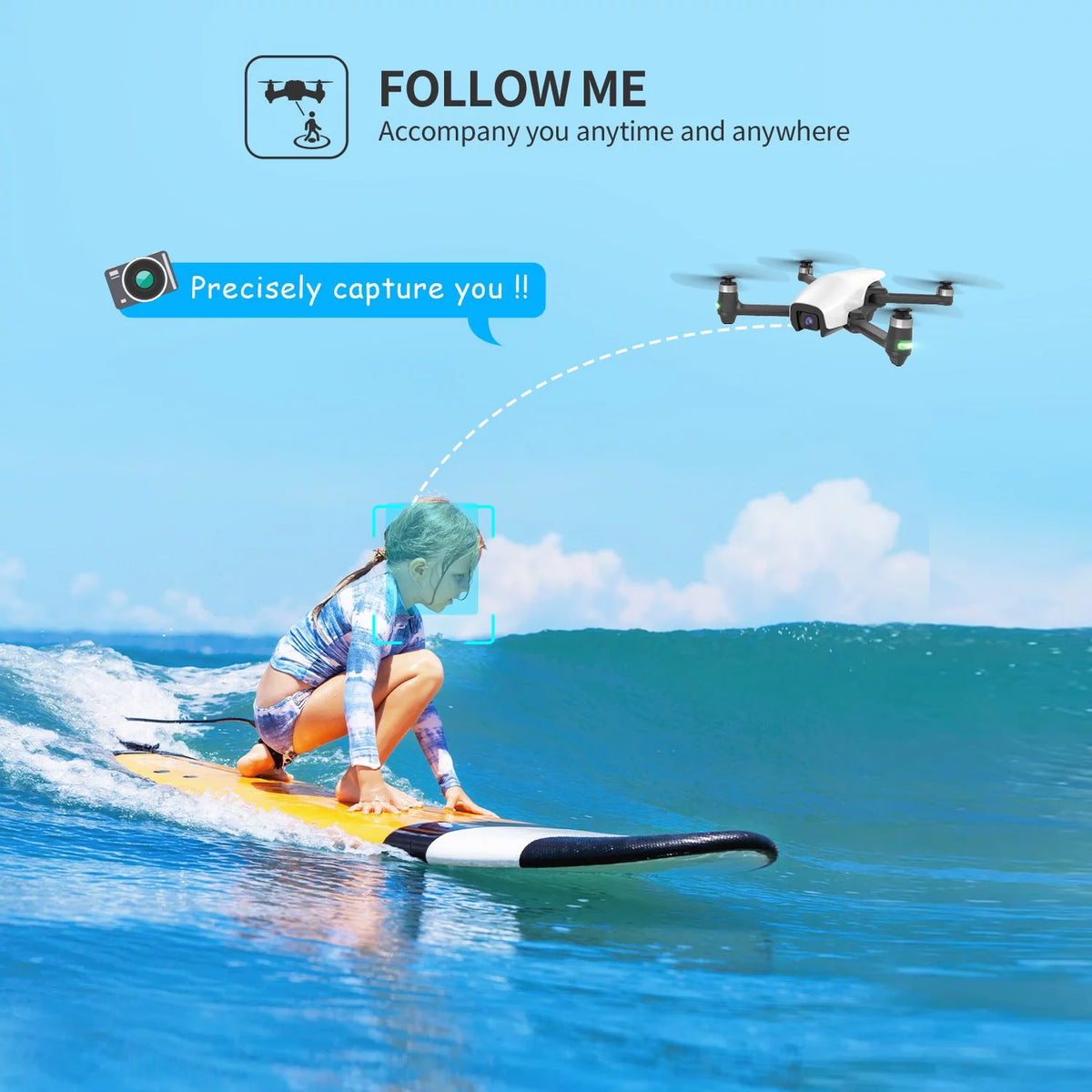 White GPS Drone with 4K Camera D602