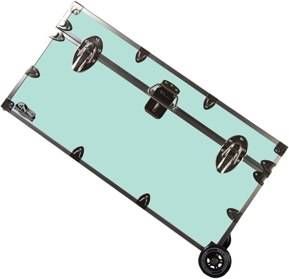 Large 32 x 18 x 16.5 Inches Lockable Footlocker with Wheels T636