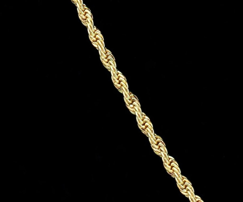 14K Bonded Gold Chain with Cross Pendant Necklace with Gift Box/Bag Q9950