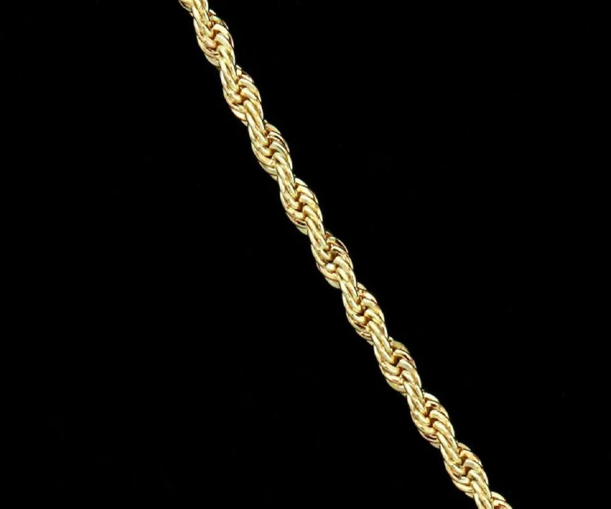 14K Bonded Gold Chain with Cross Pendant Necklace with Gift Box/Bag Q9950