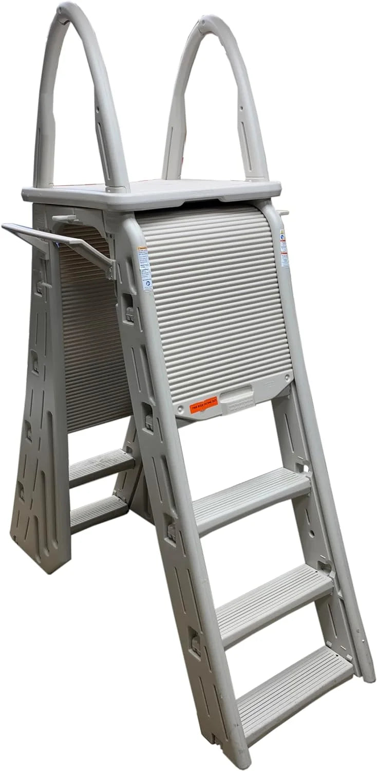 Adjustable A Frame Safety Ladder with Step Barrier C438