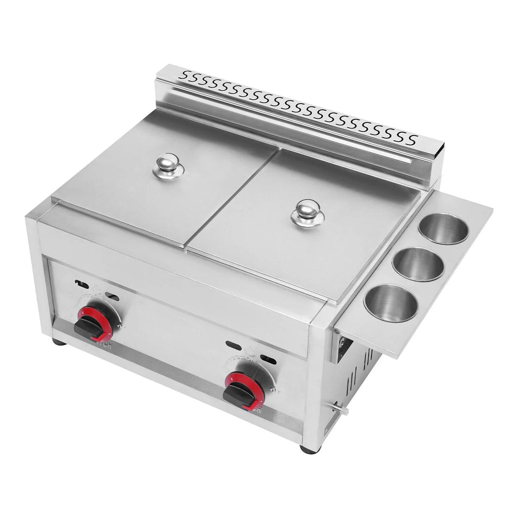 6L*2 Stainless Steel Commercial Countertop Gas Deep Fryer with 2 Basket H9268