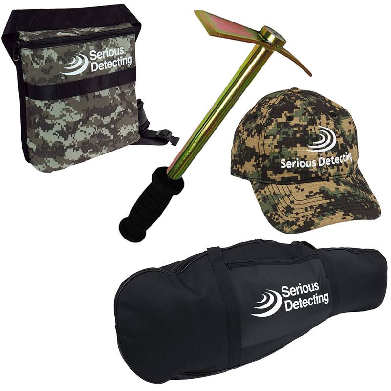 Metal Detector Bundle with Coil Pack, Shovel, Carry Bag A91923