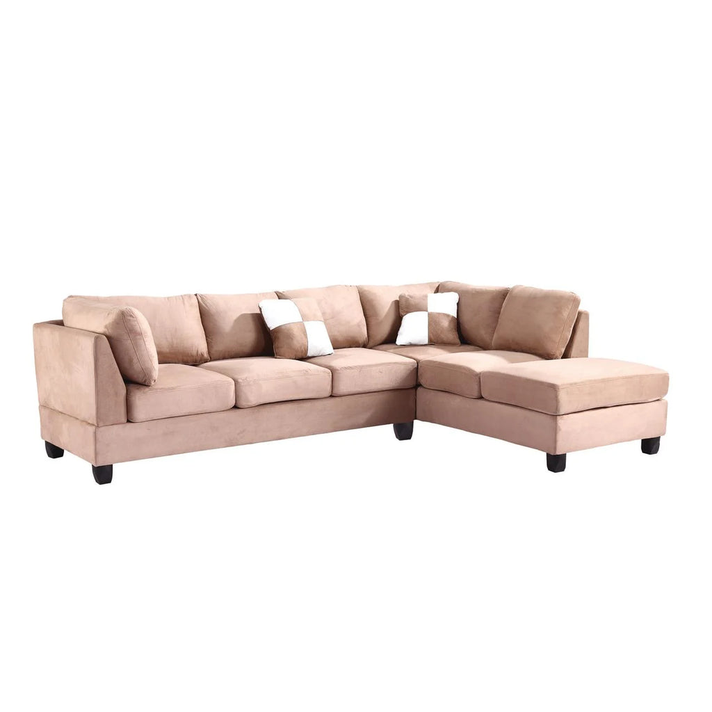 Mocha Microsuede Sectional X6433