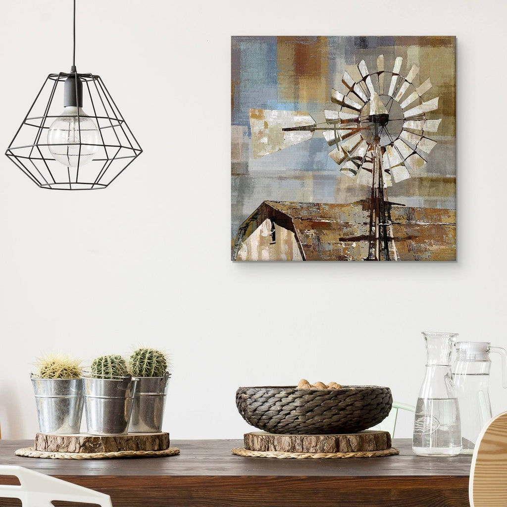 24 inch x 24 inch Windmill Canvas Art M938
