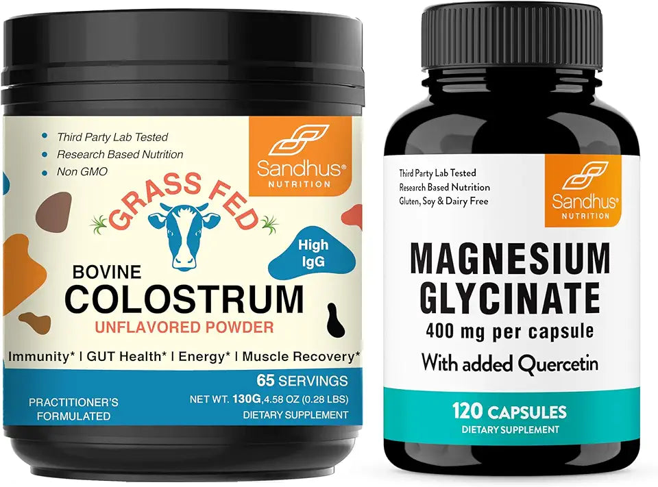 Colostrum Powder & Magnesium Glycinate Complex with Quercetin Capsules D10279