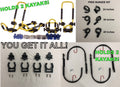 Yellow Folding Kayak Rack Roof Top and Wall Carrier Bundle V138