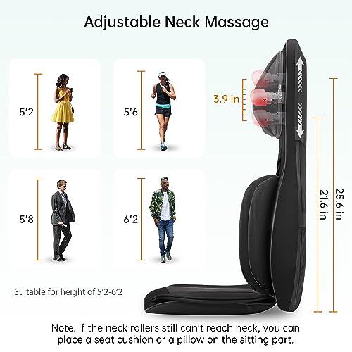 Heated Shiatsu Neck Back Massager Seat Cushion U91409