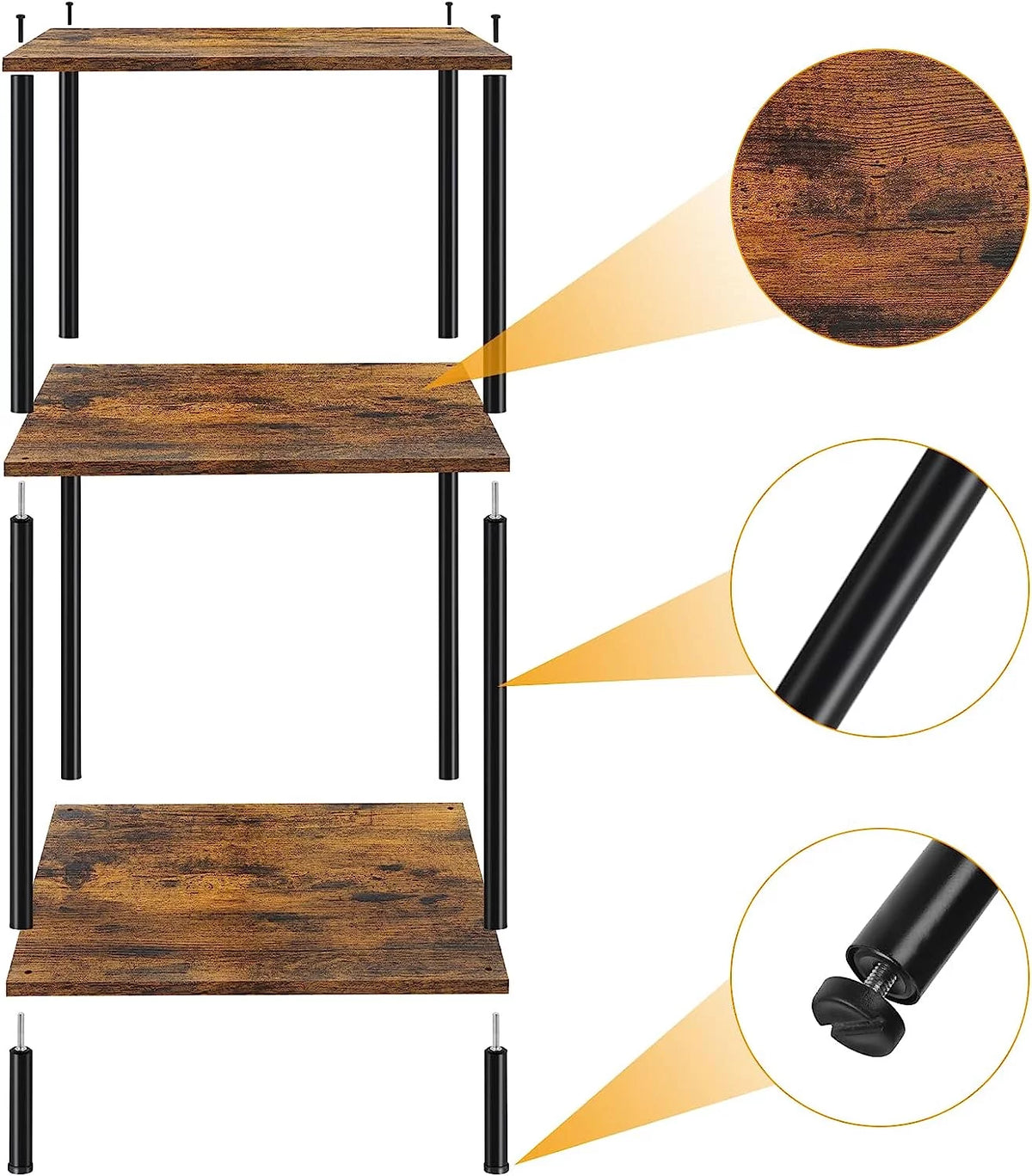Brown 3-Tier End Table N75754