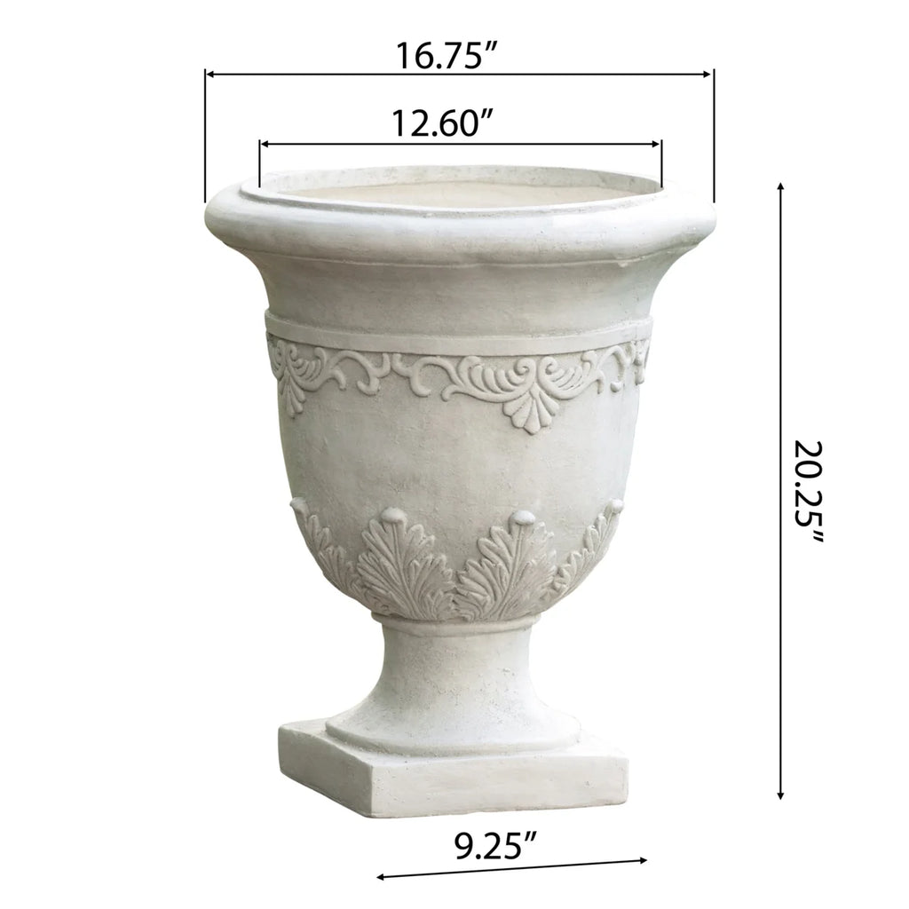 White Stone Planter F96826
