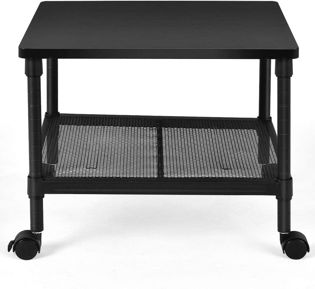 2-Tier Printer Stand with Wheels and Metal Frame U27986