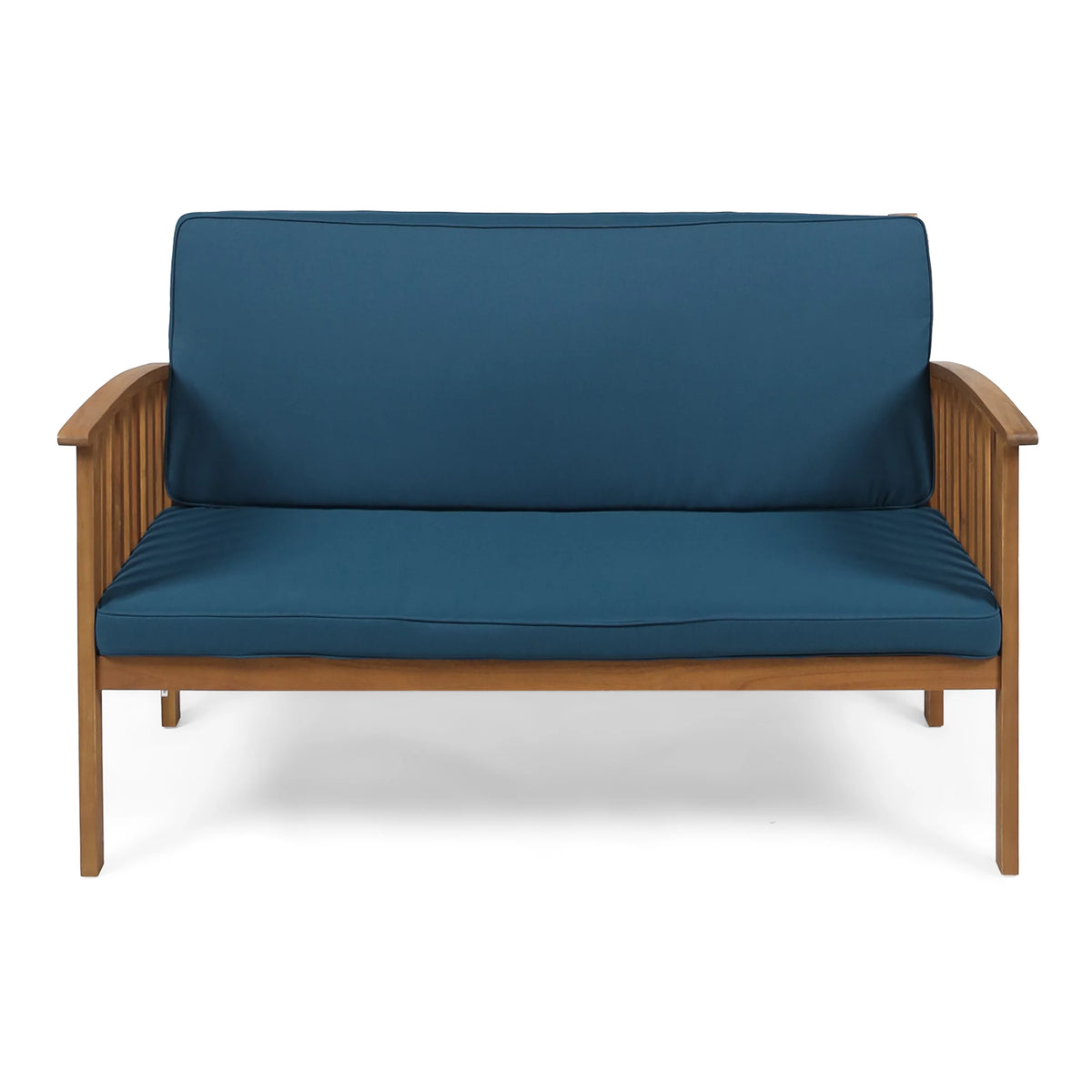 Acacia Wood Loveseat with Cushion K7032