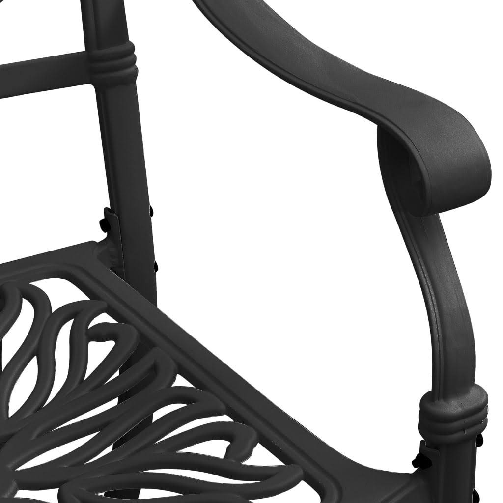 3 Piece Bistro Set Cast Aluminum Black X743434