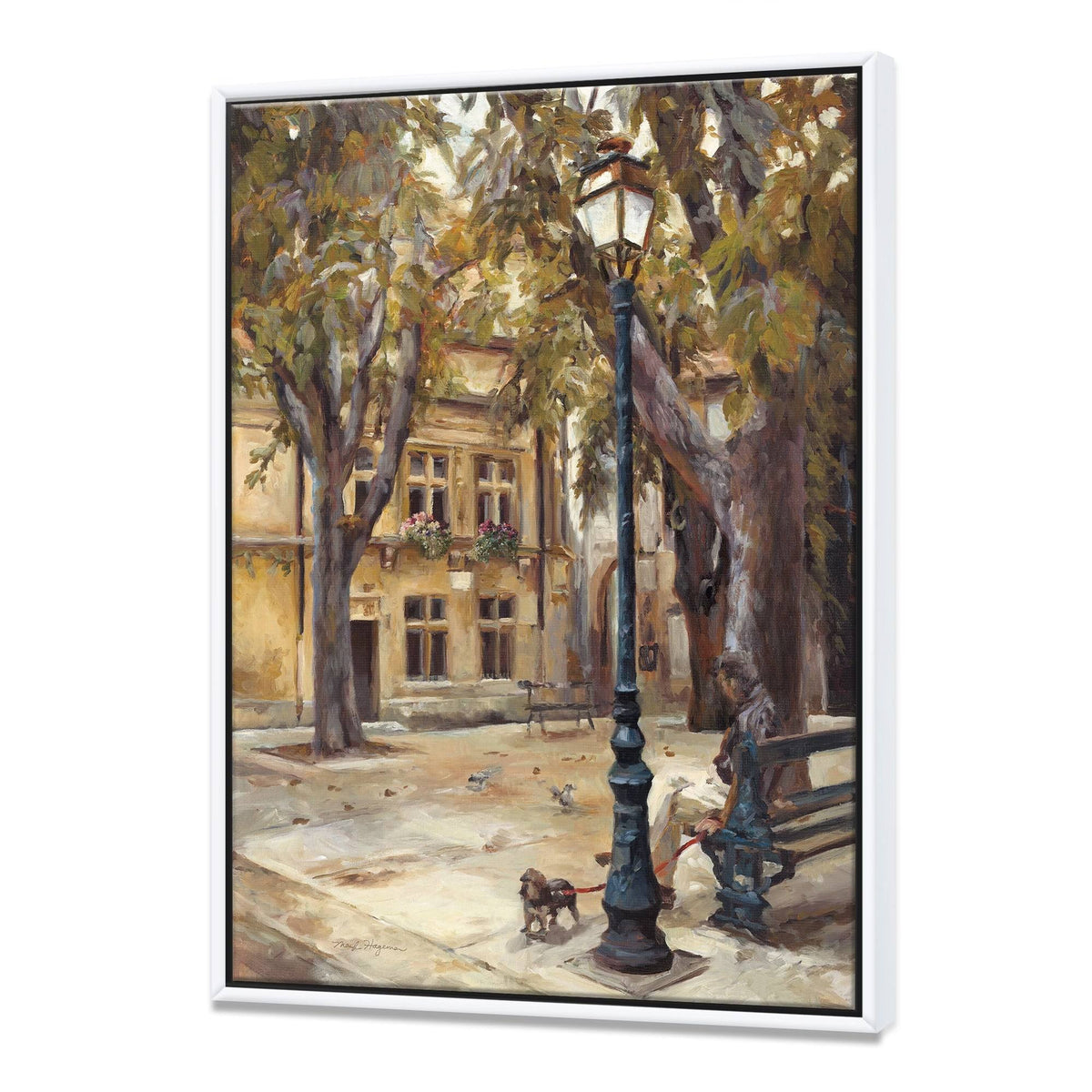 Grey Gold Framed Canvas 16 in. Wide x 32 in. High Y1204