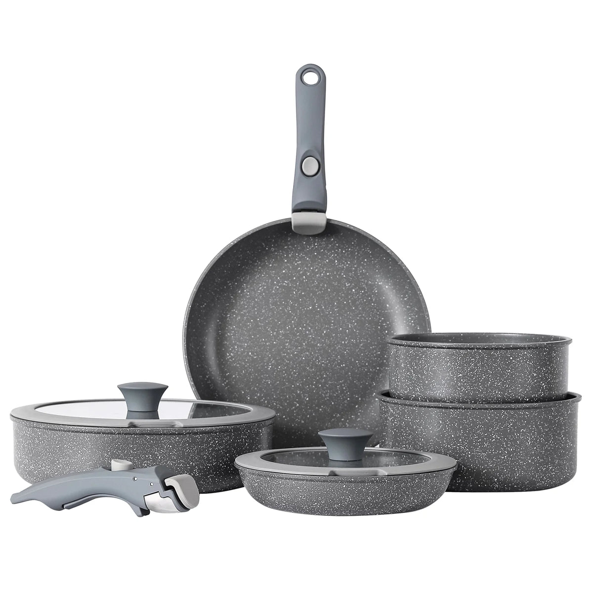 Grey Nonstick Ceramic Cookware Set H7851