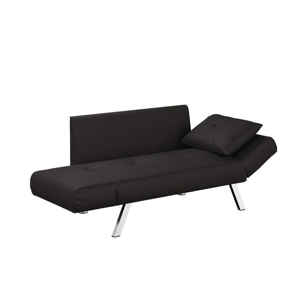 Black Fabric Sleeper Loveseat B6145