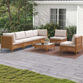 7-Piece PE Wicker Outdoor Sectional Sofa Set with Coffee Table J36622