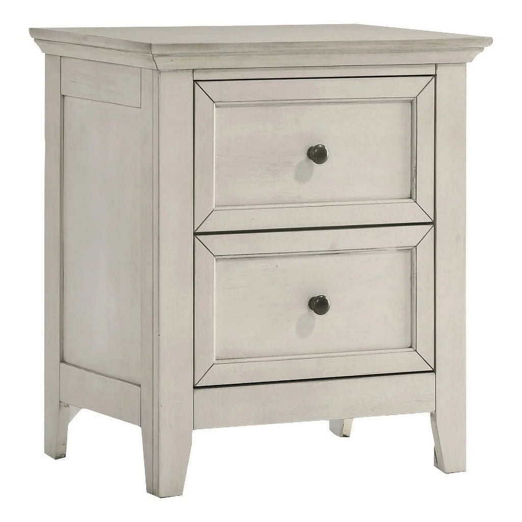 White 2 Drawer Wood Nightstand M744755