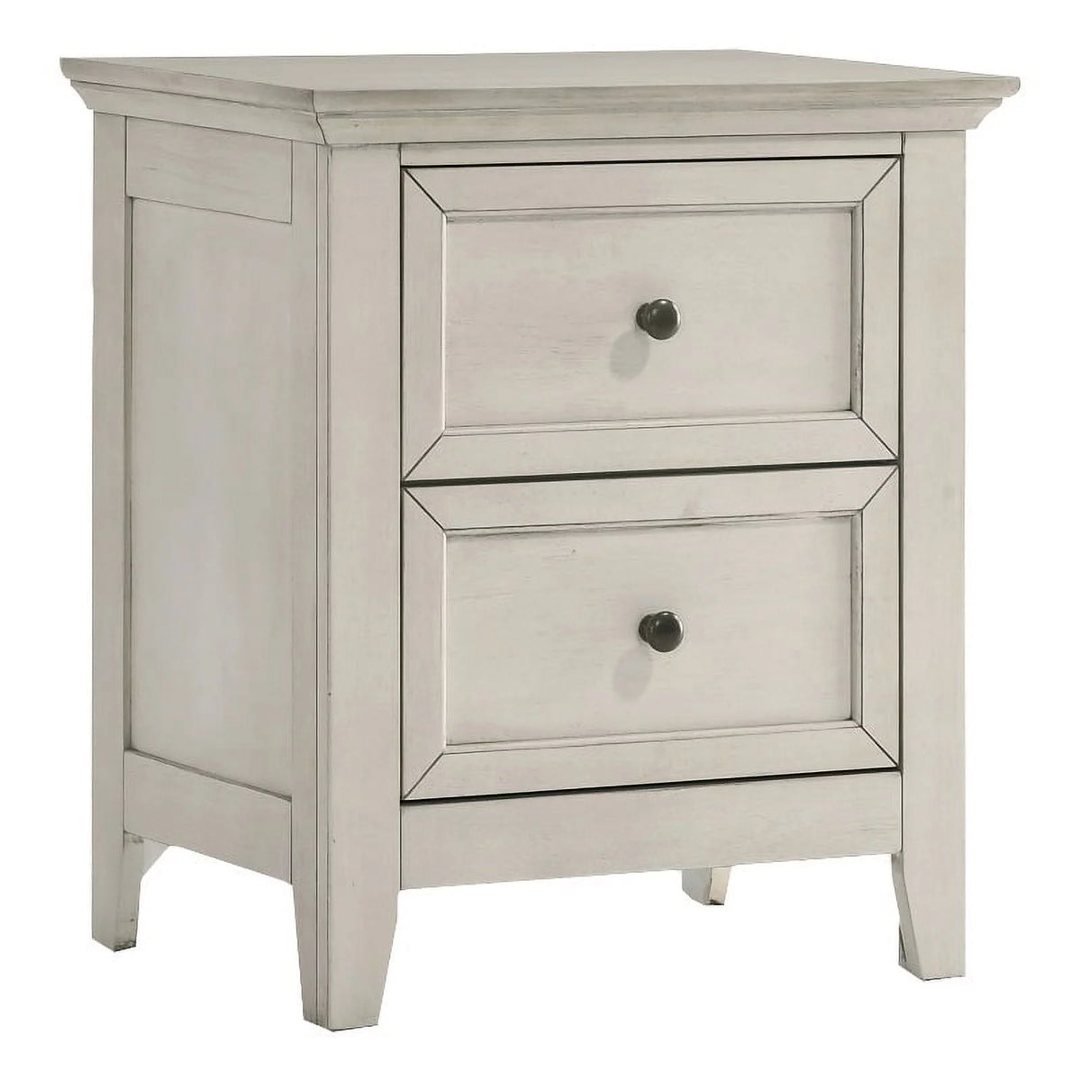White 2 Drawer Wood Nightstand M744755